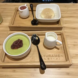 Matcha Pudding W. Red Bean