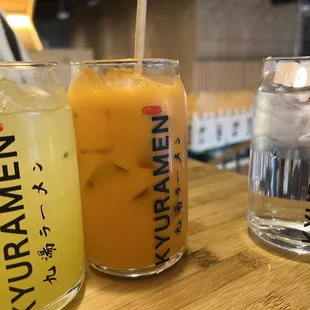 Lemonade and Thai Ice Tea