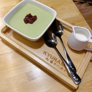 Matcha Pudding W. Red Bean