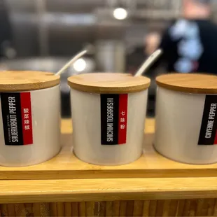 Available Condiments: Sauerkraut Pepper, Shichimi Togarashi, Cayenne Pepper