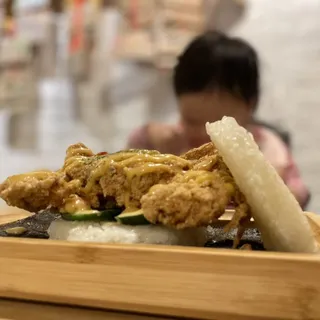 K4. Soft Shell Crab Rice Burger K4.