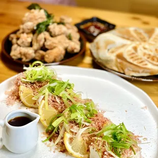 a plate of food and a cup of coffee