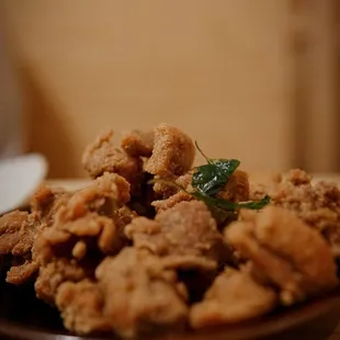 a plate of fried chicken
