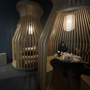 "Cage" seating. 2 cages to choose from.