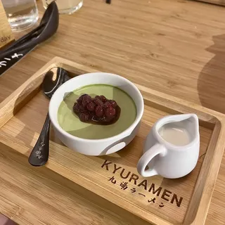 Matcha Pudding W. Red Bean