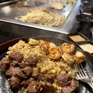Hibachi Filet Mignon and Shrimp