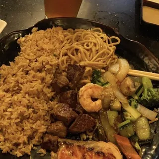 Hibachi Filet Mignon and Salmon