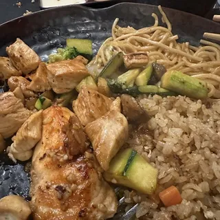 Hibachi Chicken and Salmon
