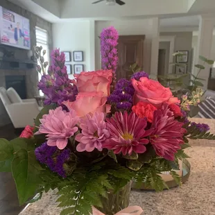 So happy with the flowers I ordered for my mom for Mother's Day. Better than the picture and delivered so timely on a Sunday morning!