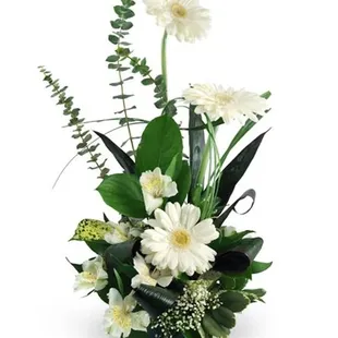 Heavens Gate floral funeral arrangement as shown on their website.