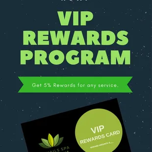 ASK FOR A FREE VIP REWARDS CARD TODAY!

You will earn 5% rewards for any service at our Nails Spa Salon.

COME NOW!

www.LAnailsspaEP.com