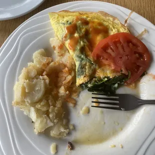 Spinach supreme omelet.