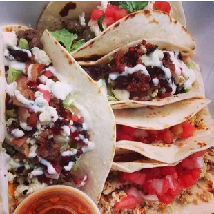 Assorted tacos