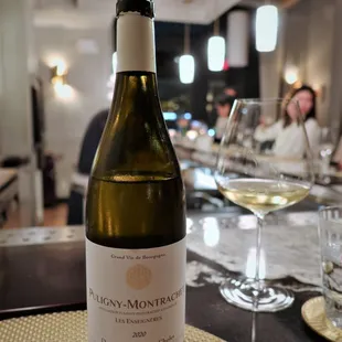 a bottle of wine on a table