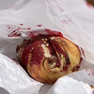 Raspberry Pistachio Croissant