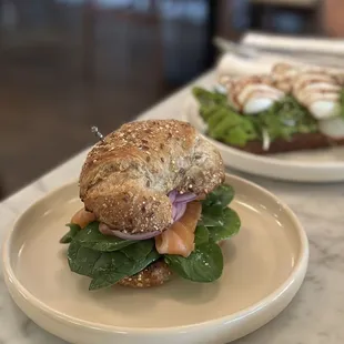 Salmon croissant