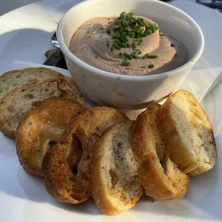 Chicken Liver and Fois Gras Mousseline Toast Points