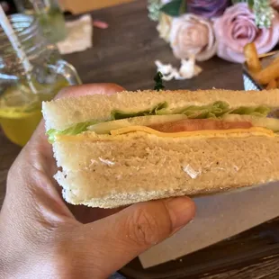 Club sandwich was bland