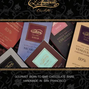 a variety of chocolate bars