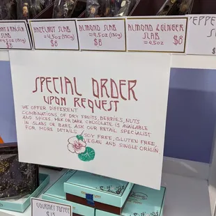 There's a special order.