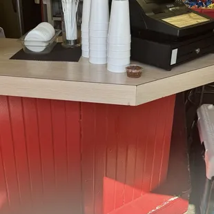 View inside from outside pick up spot!!