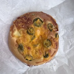 Jalapeño cheese bagel