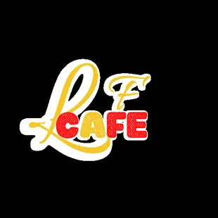 the word l &amp; f cafe on a black background