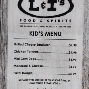 Our menu Nov. 2021