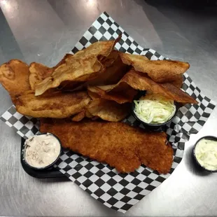 Fish Basket with Homemade Chips &amp; French Onion Dip