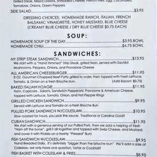 Our menu Nov. 2021