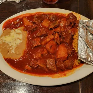 Chile Verde Con Carne Plate