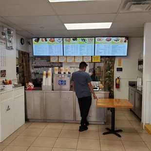 Ordering counter area inside of the restaurant..........