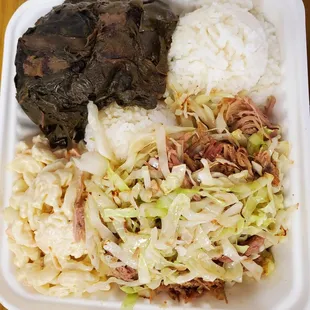 Kalua Pork &amp; Lau Lau plate ($14.95).