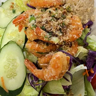 Garlic Shrimp salad $15
