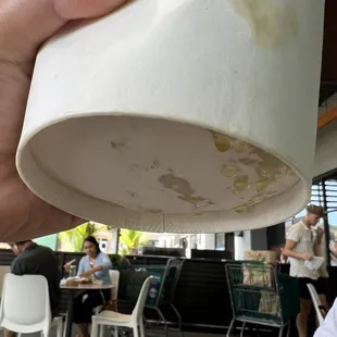 The saiman was leaking everywhere through the cup