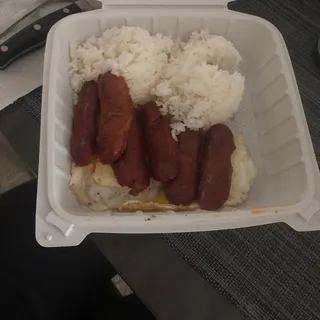 Spam, Egg and Rice Breakfast