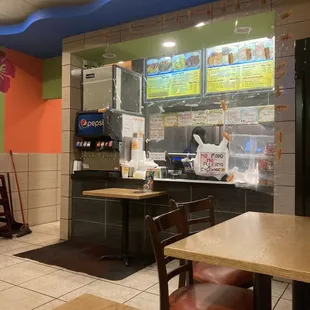 the inside of a restaurant