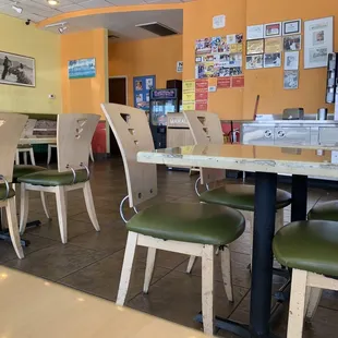 tables and chairs