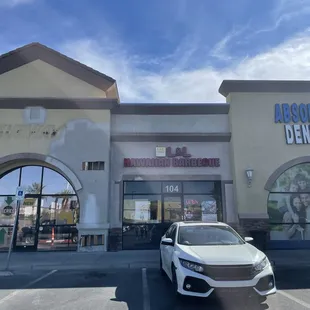 Outside, next to Albertsons