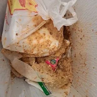 Regurgitation of it at!!!!  Food not right or fresh!!!