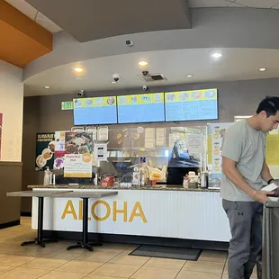 a man standing at the counter