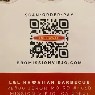 Scan for the menu!