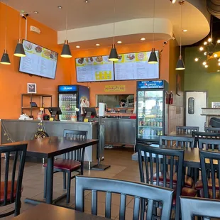 the interior of the restaurant