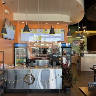 Inside counter for ordering.