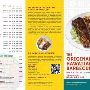 Catering menu as of 8/27/24.