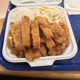 Mini chicken tonkatsu plate