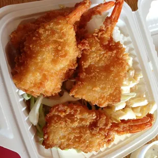 Mini fried shrimp plate