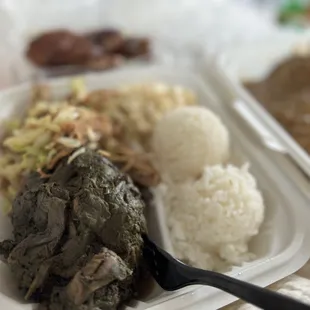 a close up of a plate of food
