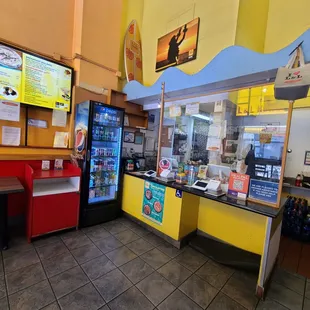 the inside of a restaurant