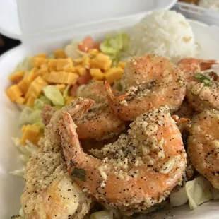 Lighter garlic shrimp